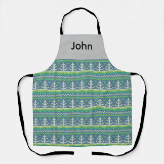 Custom Green Knit sweater Apron