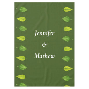 Custom Green Leaf Greenery Tablecloth