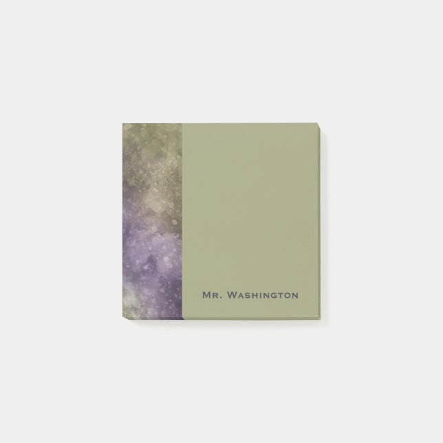 Custom Green Marble Office Post It Notes (Front)