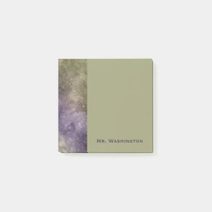 Custom Green Marble Teacher Office Post It Notes