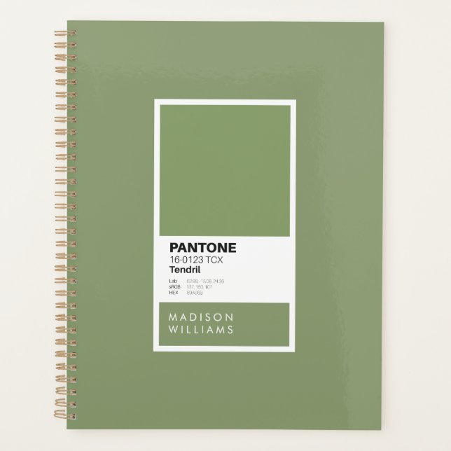 Custom Green Notebook | Personalized Journal Planner (Front)