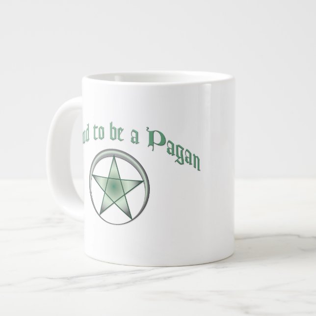 Custom Green Pagan Pride Jumbo Mug (Front Left)