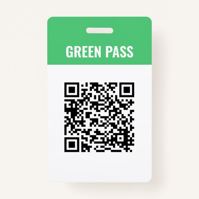 Custom Green Pass Covid Safe Ticket PVC Badge Card (Front)