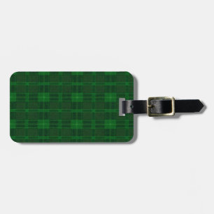 Custom Green Plaid Luggage Tag