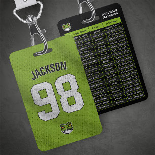 Custom Green Player Team Roster Card Sport Badge