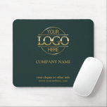 Custom Green Promotional Company Business Logo Mouse Pad<br><div class="desc">Elegant Modern Custom Dark Green and Gold Promotional Company Business Logo Mouse Pad . Perfect for corporate marketing and small business branding, this minimalist design offers a sleek look that enhances your brand. Personalize it with your text and logo for effective promotional advertising. Ideal for professionals who want to keep...</div>