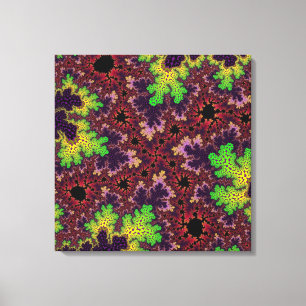 Custom Green Purple Speckle Canvas Art