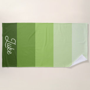 Custom Green Shaded Beach Towel