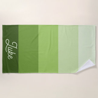 Custom Green Shaded Beach Towel