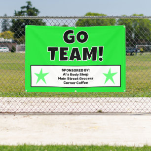 Custom Green Team Banner