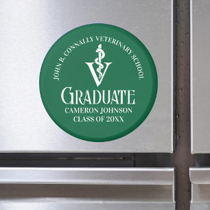 Custom Green Veterinary School Graduation Magnet