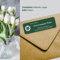 Custom Green & White Florist Shop Adresse de retou