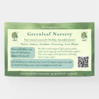 Custom Greenleaf Nursery Branding Banner