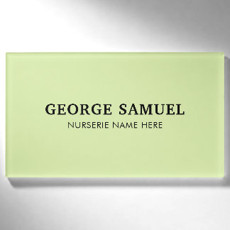 Custom Greenleaf Nursery Branding Name Tag
