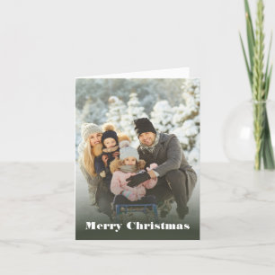Custom Greeting Folded Photo Holiday Card