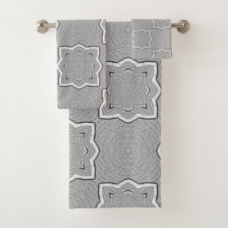 Custom Grey Bath Towel Set