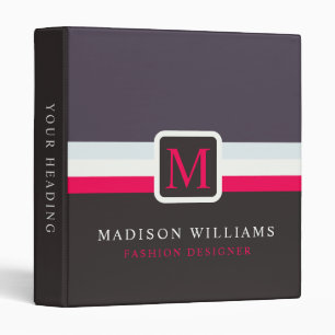 Custom Grey Blue White Red Black Color Block Binder