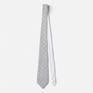 Custom Grey Celtic Wedding Apparel Suit Neck Tie
