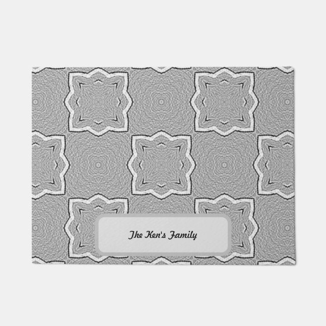 Custom Grey  Doormat (Front)