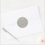Custom Grey Elegant Christmas Return Address Classic Round Sticker<br><div class="desc">Custom Grey Elegant Christmas Return Address Classic Round Sticker</div>