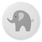 Custom grey elephant nursery door and drawer knobs