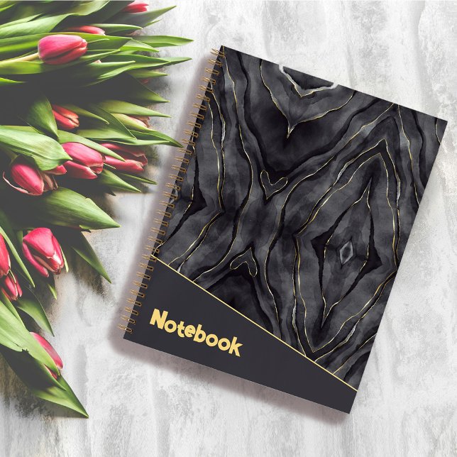  Custom grey-gold marble Notebook (Creator Uploaded)