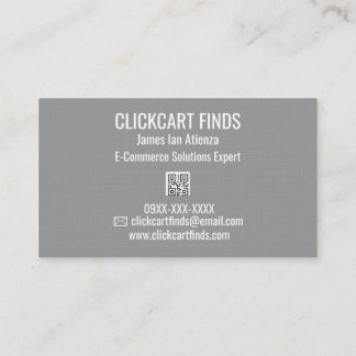 Custom Grey Minimalist Business Card Template
