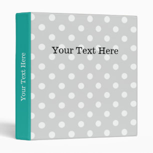 Custom grey polka dots ez turn office ring binder