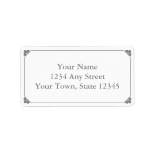 Custom Grey Pre-Printed Address Labels