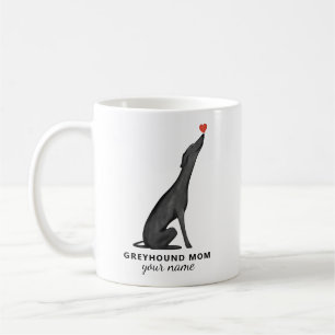 Custom Greyhound Mom Mug, Personalized Text Mug