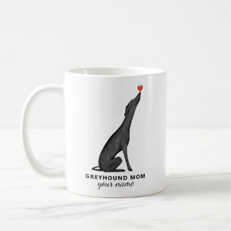 Custom Greyhound Mom Mug, Personalized Text Mug
