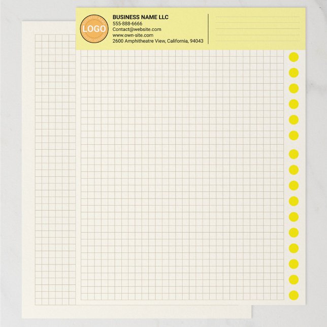 Custom Grid Graph Paper Sheets with Company Logo (Engineering Graph Pad with Company Logo)