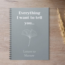 Custom Grief Journal Minimalistic Memorial Gift