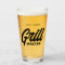 Custom Grill Master beer glass for BBQ chef