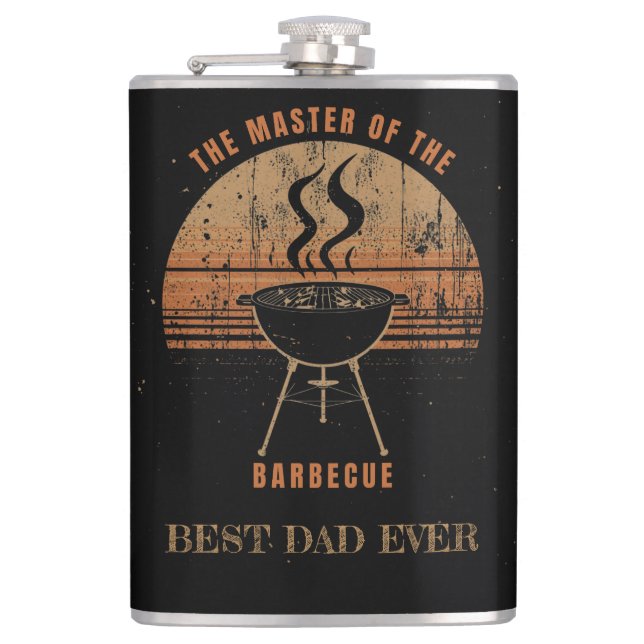 Custom Grill Master Coffee Mug Hip Flask (Front)