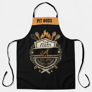 Custom Grill Master Monogram Apron -BBQ Chef Apron