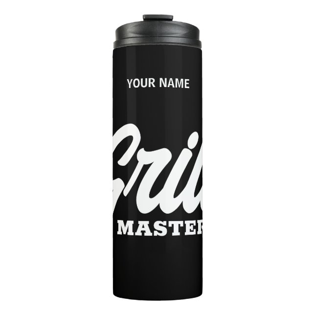 Custom Grill Master thermal tumbler for BBQ chef (Front)
