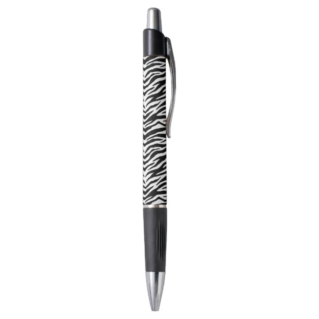 Custom Grip Ink Pen-Emmy-Zebra Print Pen (Bottom (Vertical))