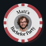 Custom Groom Face Bachelor Party Poker Chips<br><div class="desc">Make your bachelor party unforgettable with our Custom Groom Face Bachelor Party Poker Chips. These unique poker chips are the perfect addition to your night of fun and games, offering a personalized touch that celebrates the groom in style. Crafted with high-quality materials, these chips are not just a game accessory...</div>