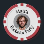 Custom Groom Face Bachelor Party Poker Chips<br><div class="desc">Make your bachelor party unforgettable with our Custom Groom Face Bachelor Party Poker Chips. These unique poker chips are the perfect addition to your night of fun and games, offering a personalized touch that celebrates the groom in style. Crafted with high-quality materials, these chips are not just a game accessory...</div>