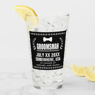 Custom Groomsman Glass