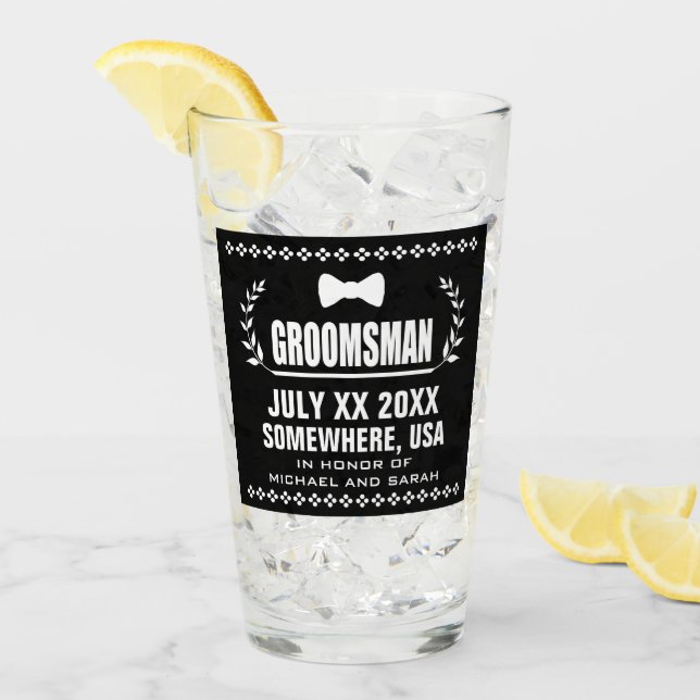 Custom Groomsman Glass (Front Ice)