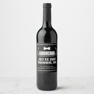 Custom Groomsman Wine Label