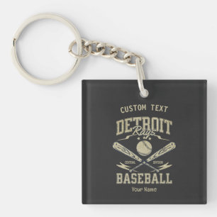 Custom group name baseball keychain