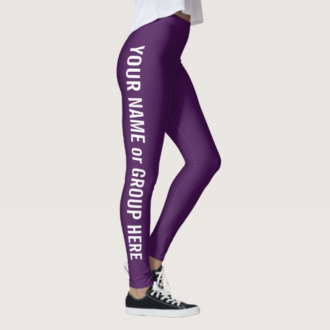 Custom Group Name & Text Pretty Women's Leggings (Right)
