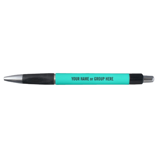 Custom Group Name & Text Promotional Aqua Pen (Front)