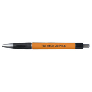 Custom Group Name & Text Promotional Orange Pen