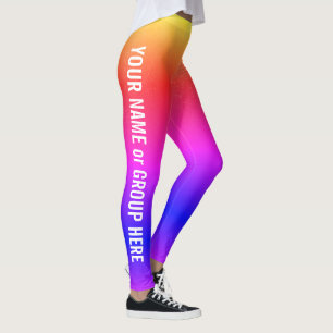 Custom Group Name & Text Women's Leggings