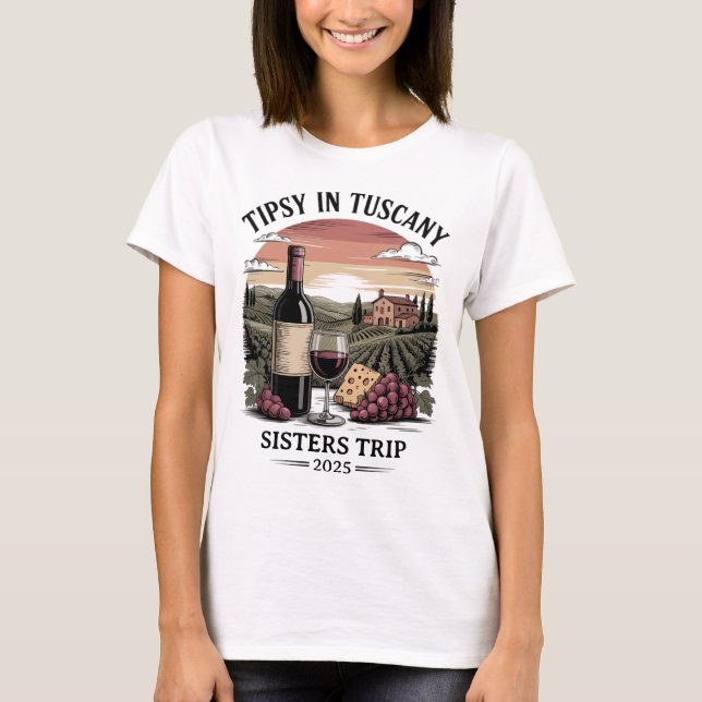 Custom Group Tuscany Trip Tee – Add Phrase & Year (Front)