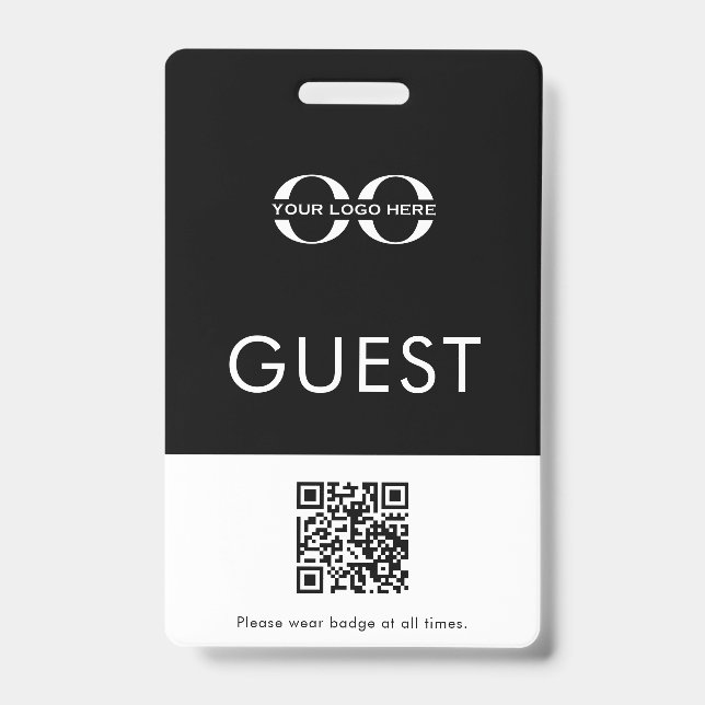 Custom Guest Badge Logo QR Code (Front)